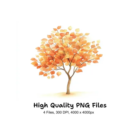 Autumn Trees Clipart Bundle