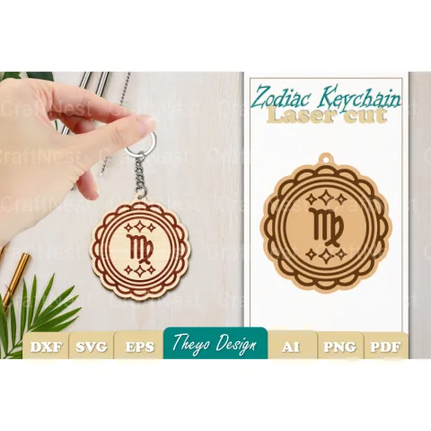 Zodiac Keychain SVG Bundle Collection