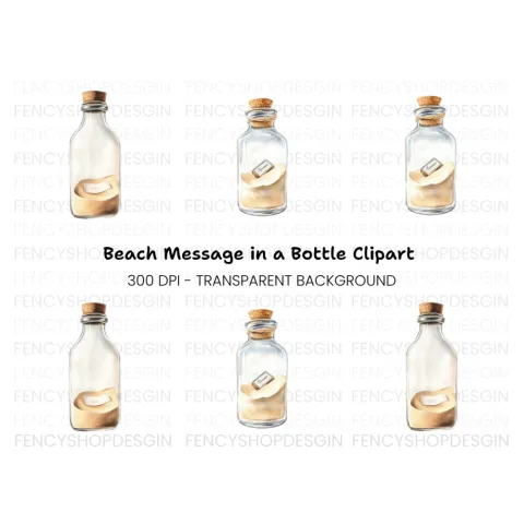 Message in a Bottle Clipart Bundle