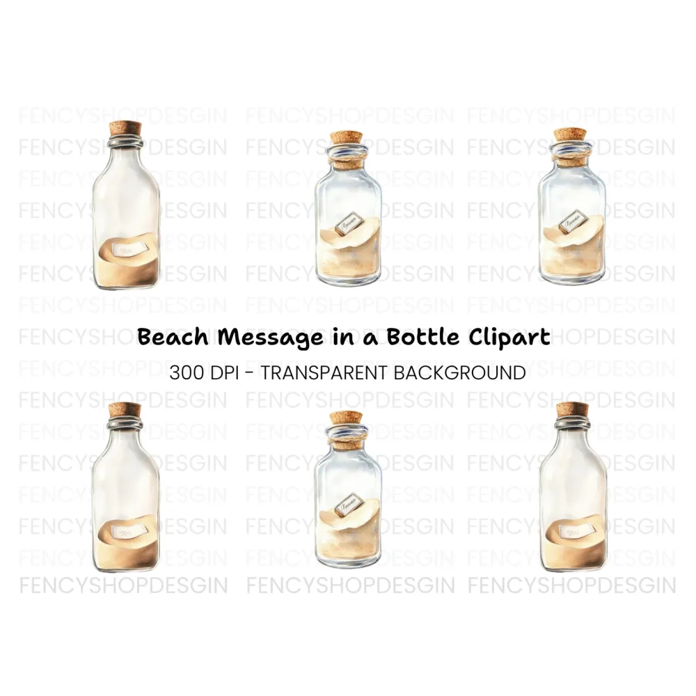 Message in a Bottle Clipart Bundle