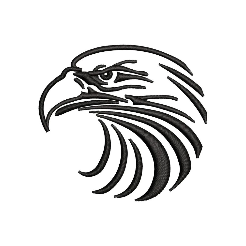 Head Eagle Embroidery Design