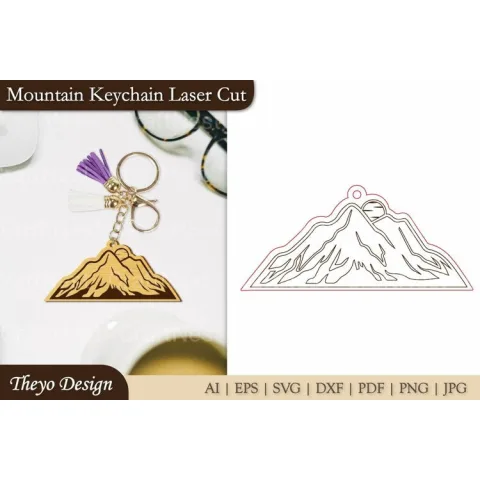 Mountain Key Chain SVG Bundle