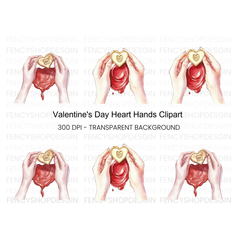 Heart Shaped Dalgona Candy Game Clipart Bundle