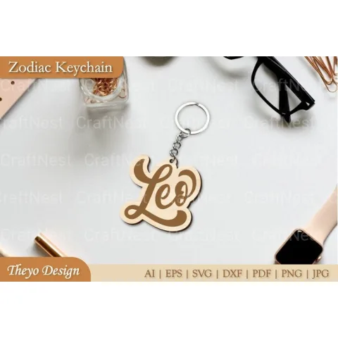Zodiac Key Chain SVG Bundle