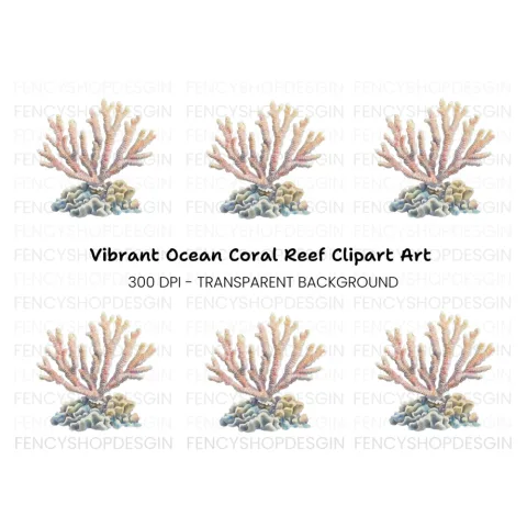 Beautiful Coral Clipart Bundle