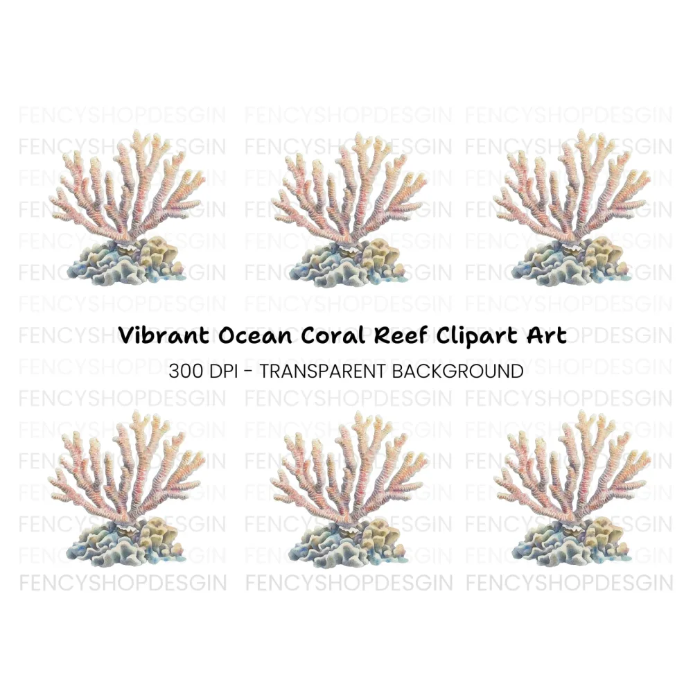 Beautiful Coral Clipart Bundle