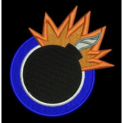 Bomb Blast Embroidery Design