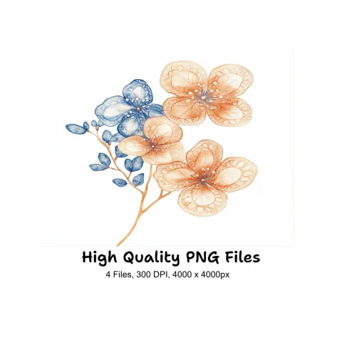 Delicate Lace Flower Clipart Bundle