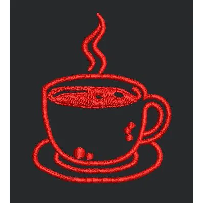 Red Cup Embroidery Design