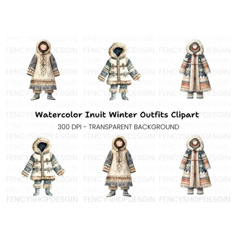 Inuit Clothing Clipart Bundle