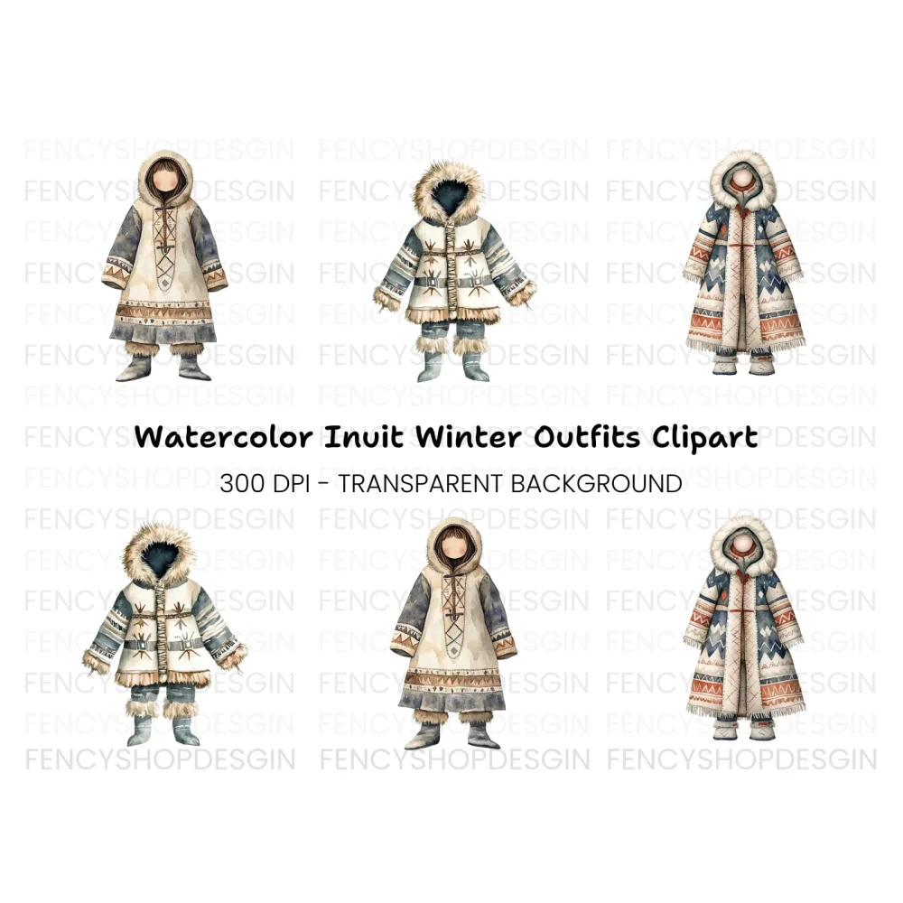 Inuit Clothing Clipart Bundle
