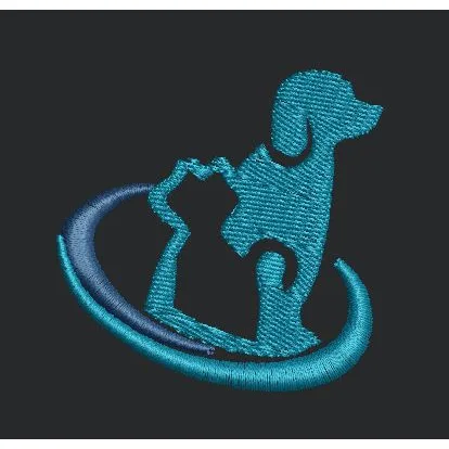 Cat and Dog Silhouette Embroidery Design