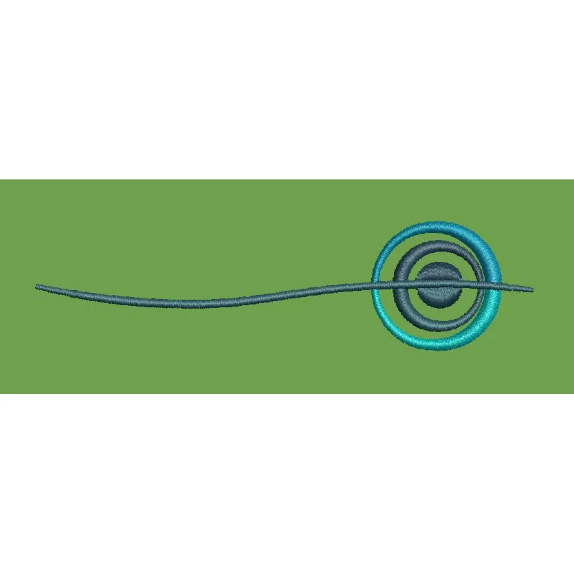 Orbital Waveform Embroidery Design