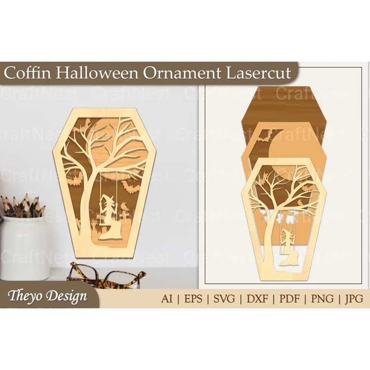 Coffin Ornament SVG Bundle