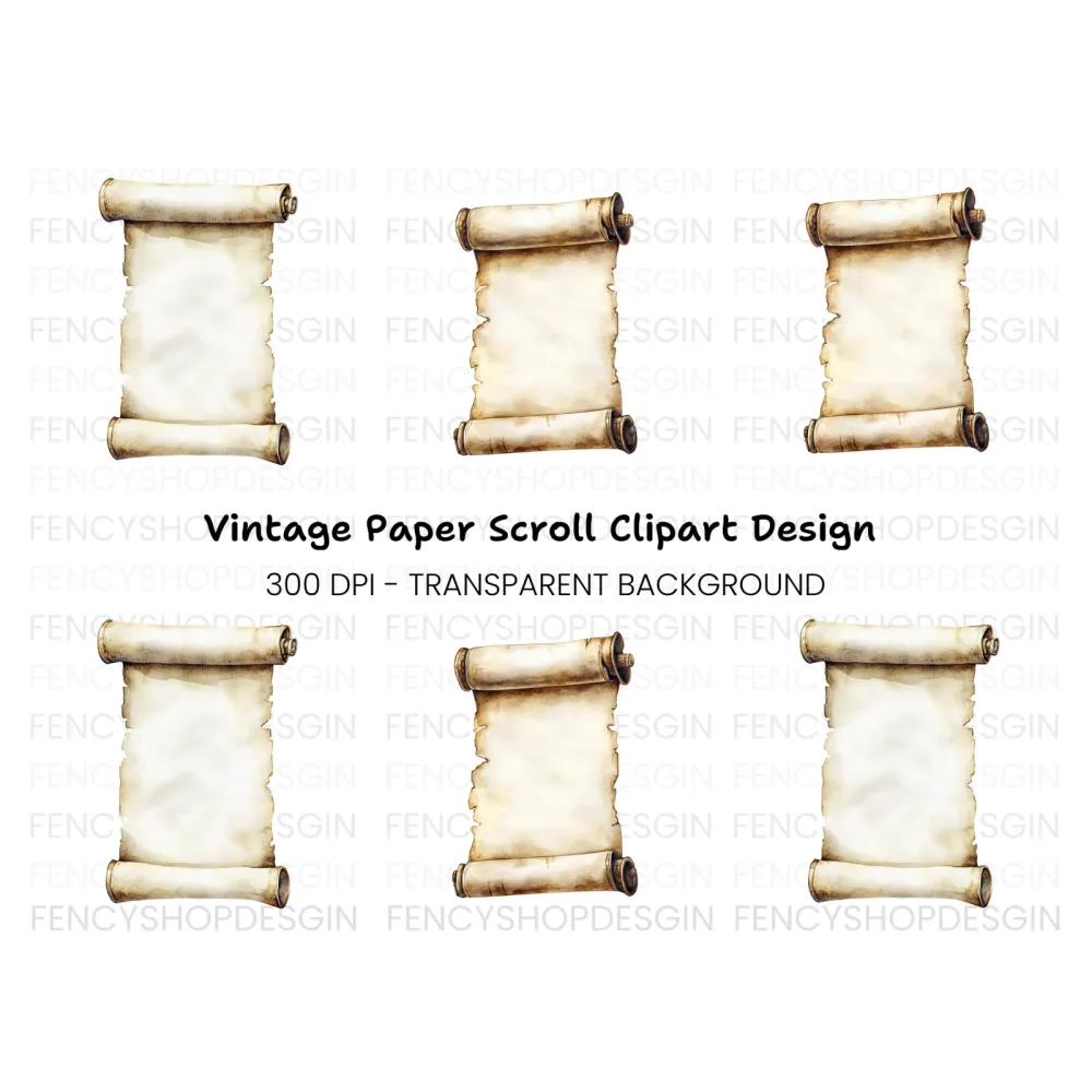 Vintage Scroll Clipart Bundle