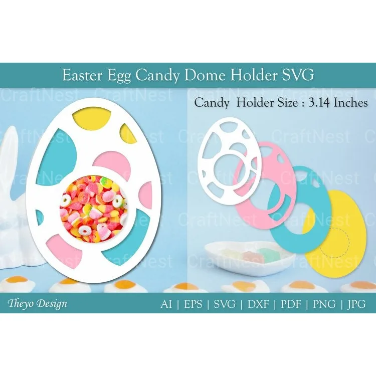 Easter Candy Dome Holder SVG Bundle
