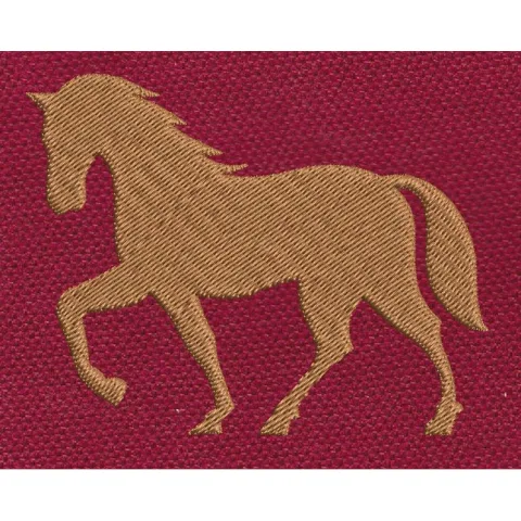 Golden Horse Embroidery Design