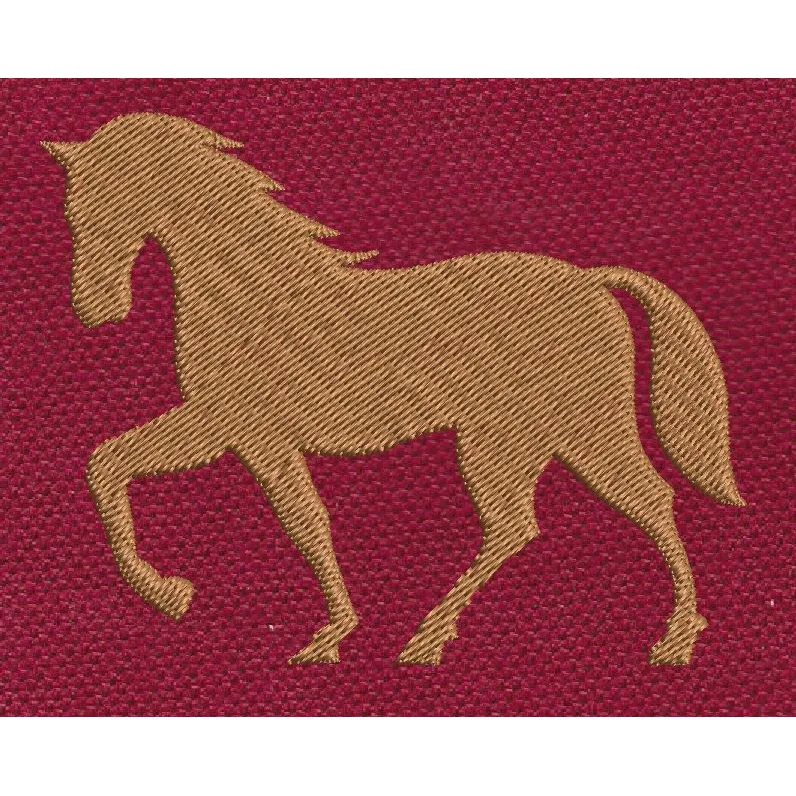 Golden Horse Embroidery Design