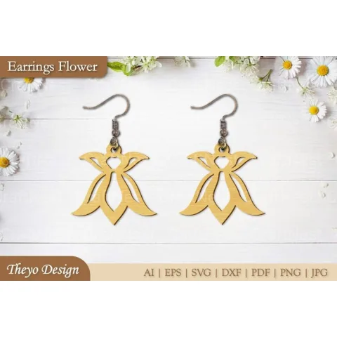Flower Earrings SVG Bundle