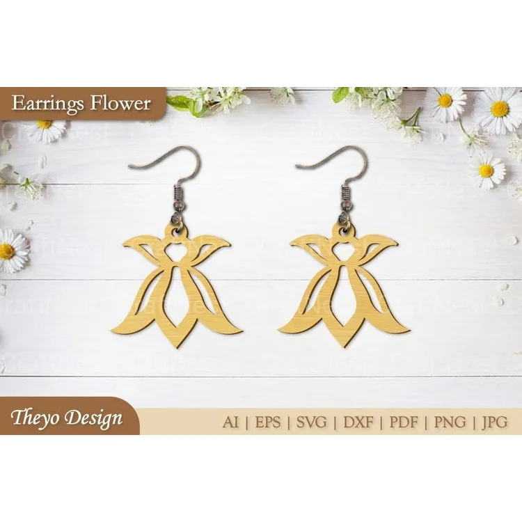 Flower Earrings SVG Bundle