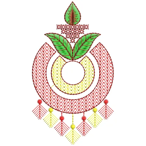 Tassel Circle Embroidery Design