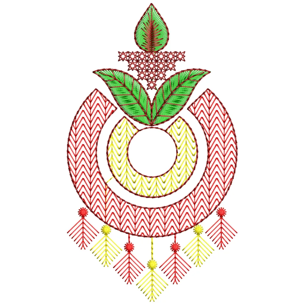 Tassel Circle Embroidery Design