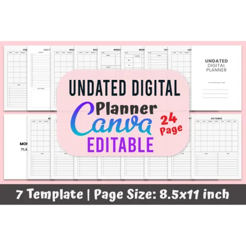 Undated Planner for Organization and Productivity
