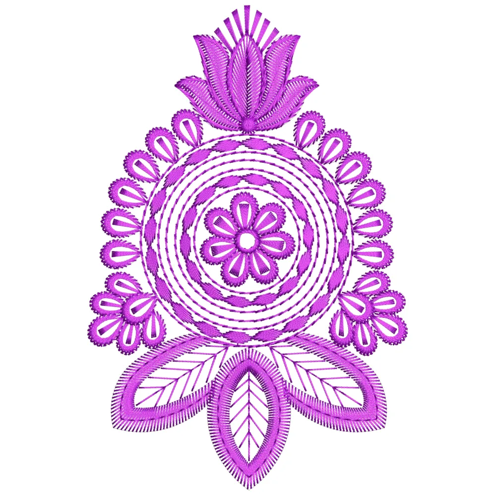 Leaf Pot Embroidery Design