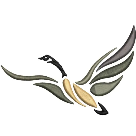 Flying Duck Embroidery Design
