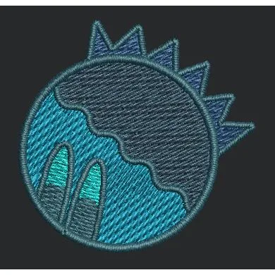 Spiked Circle Embroidery Design