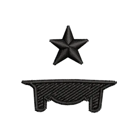 Table Star Embroidery Design