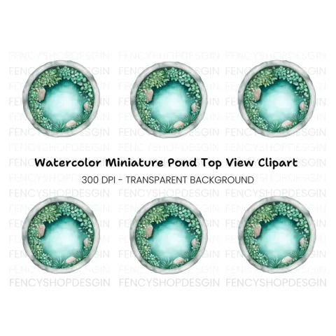 Garden Pond Clipart Bundle