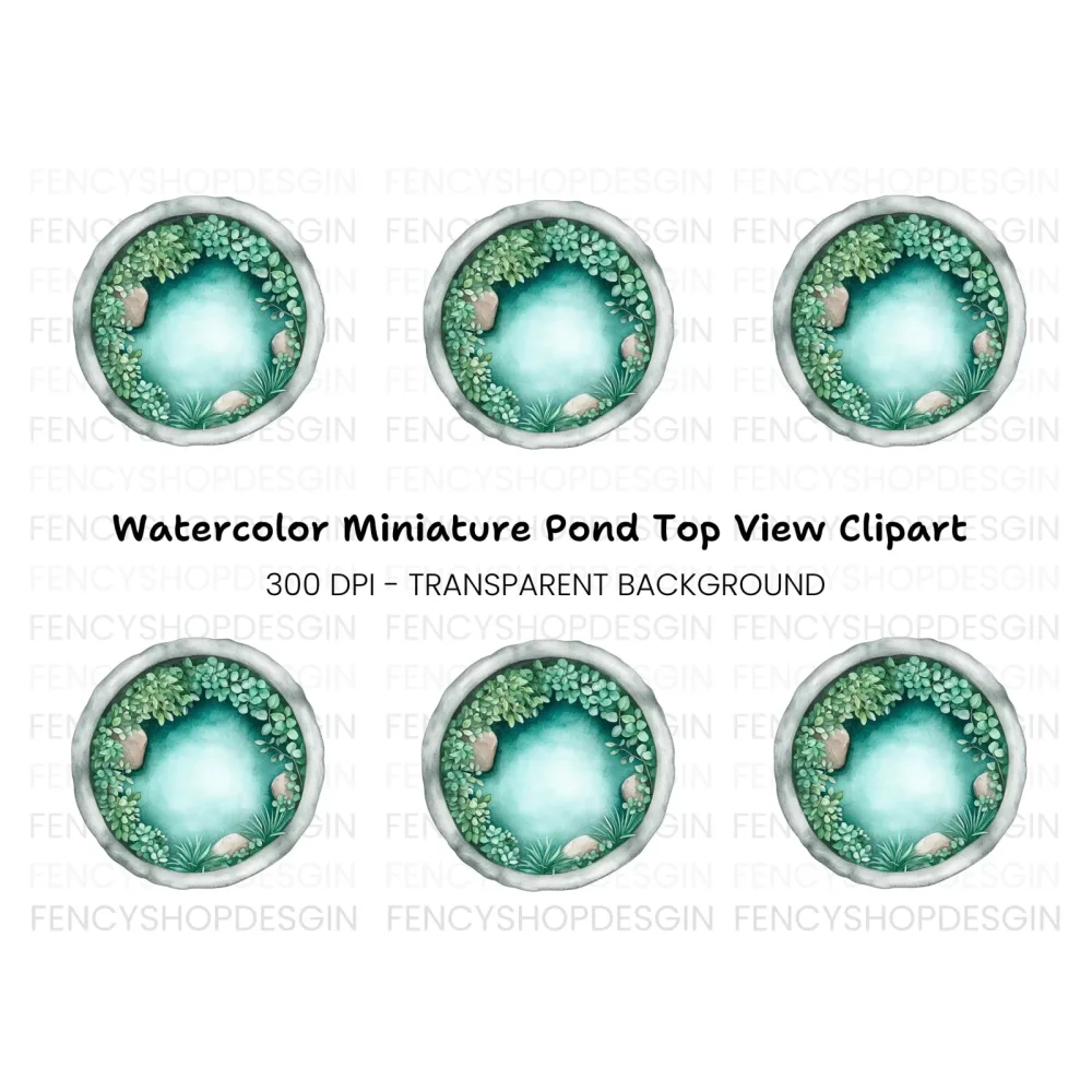 Garden Pond Clipart Bundle