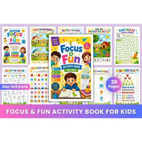 Focus Fun Activity For Kids Book