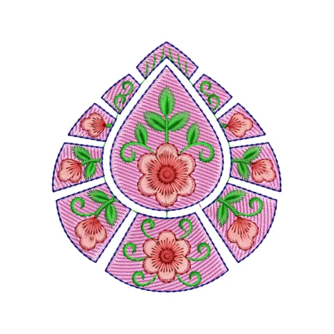 Queen Asian Embroidery Design