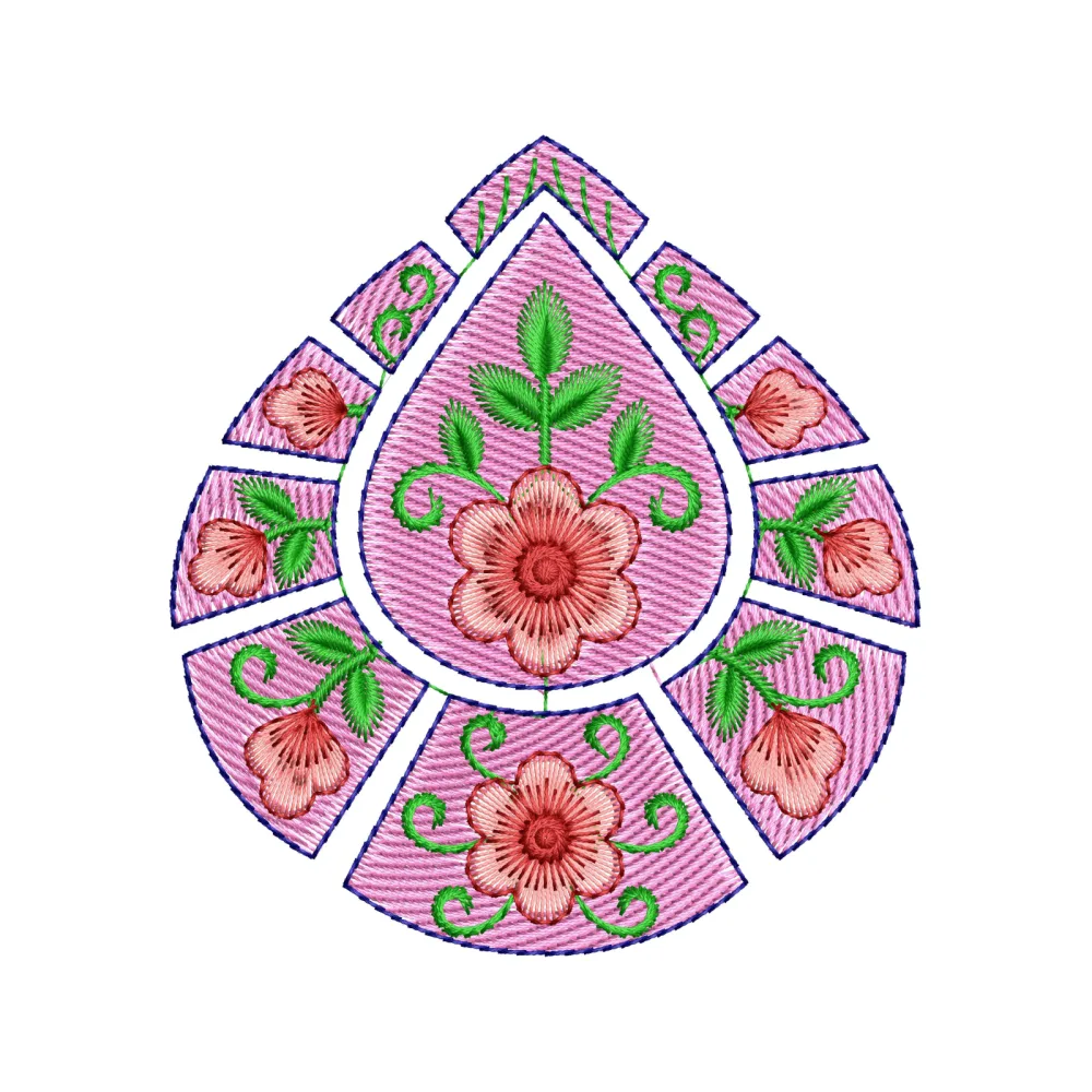 Queen Asian Embroidery Design