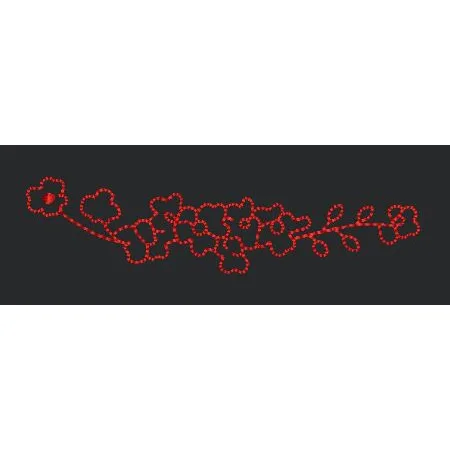 Red Flowers Embroidery Design