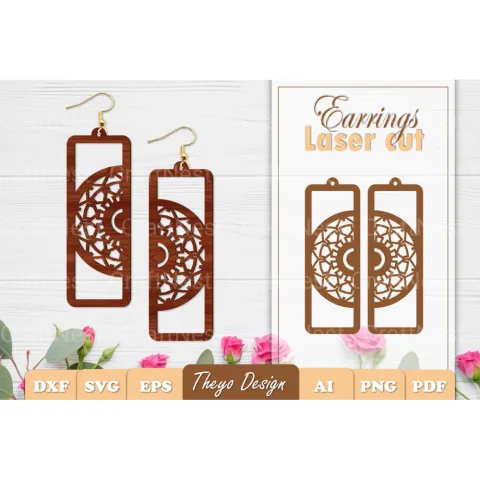 Earrings Mandala SVG Bundle