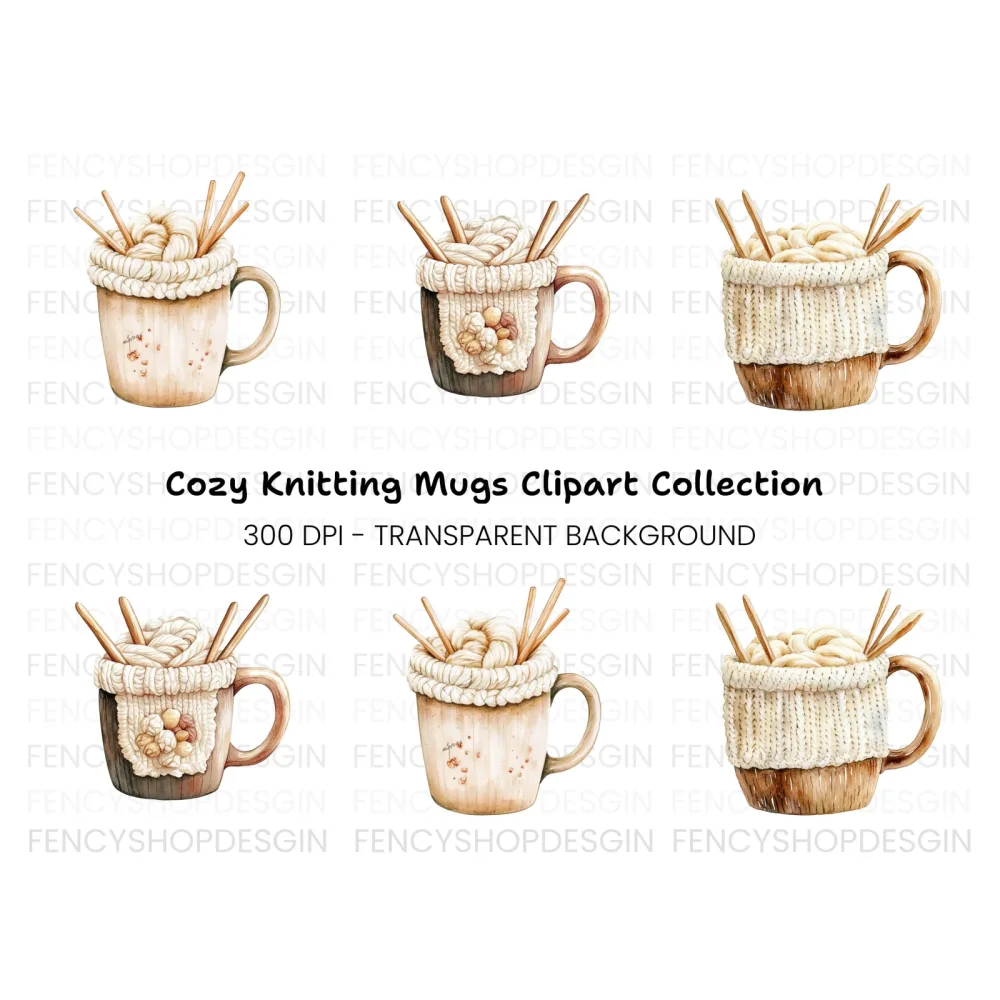 Cozy Knitted Clipart Bundle