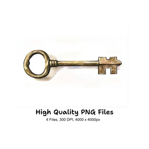 Vintage Skeleton Keys Clipart Bundle