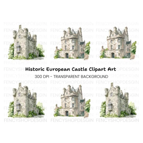Scottish Castles Clipart Bundle