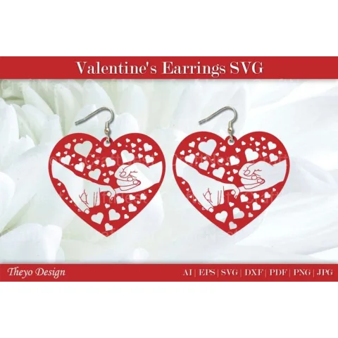 Valentine Earrings SVG Bundle