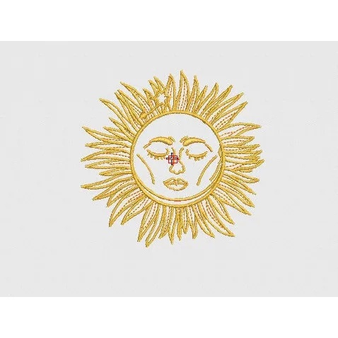 Sun Embroidery Design