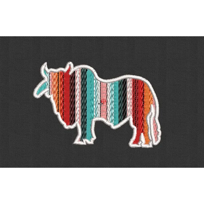 Bull Embroidery Design