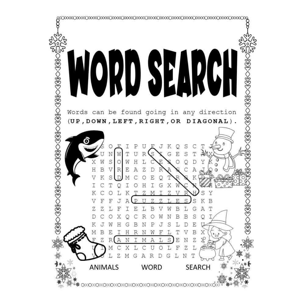 Mixed Word Search Book for Kids