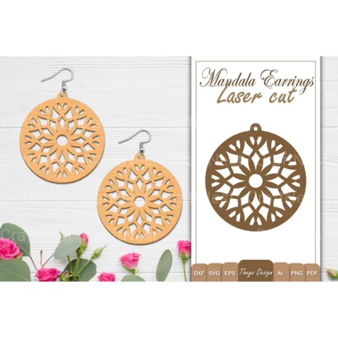 Earrings Mandala SVG Bundle
