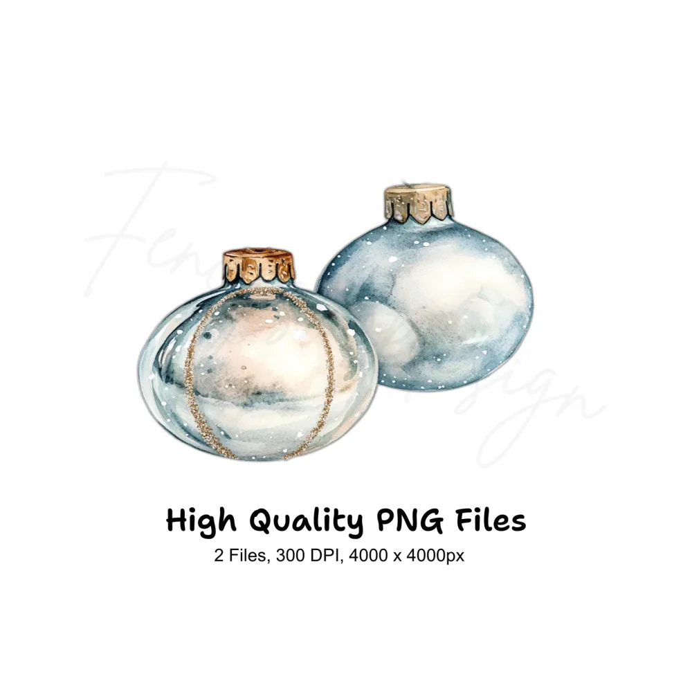 Christmas Ornaments Clipart Bundle