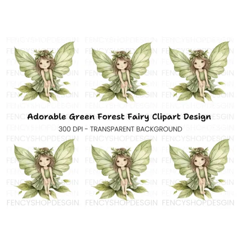 Enchanting Leaf Fairy Clipart Bundle