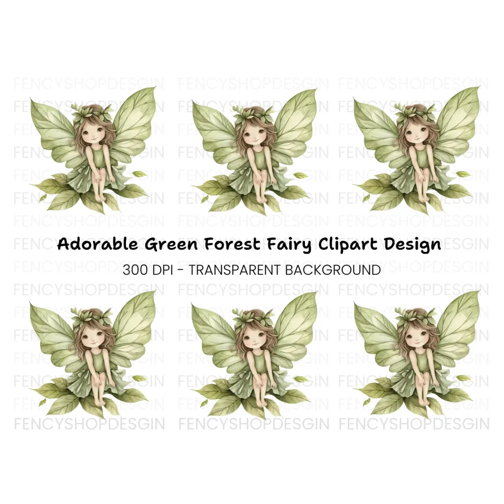 Enchanting Leaf Fairy Clipart Bundle