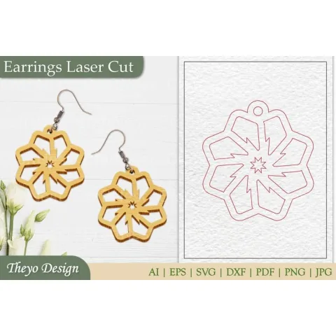 Earrings Laser Cut SVG Bundle